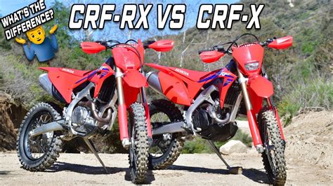 The CRF450X uses a twin-spar aluminum chassis that takes advantage of all the lessons we. . Honda crf450x vs crf450rx